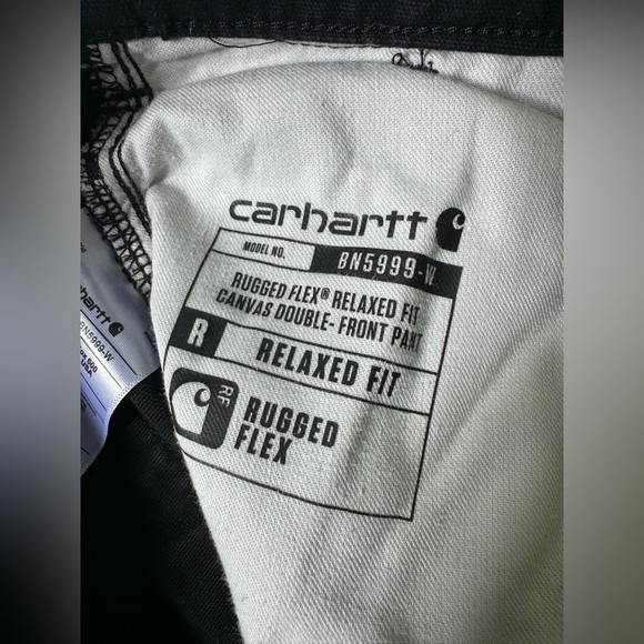 Womens Carhartt Rugged Flex Double Front Canvas Cargo Work Pants Size 10 Black - Picture 9 of 9